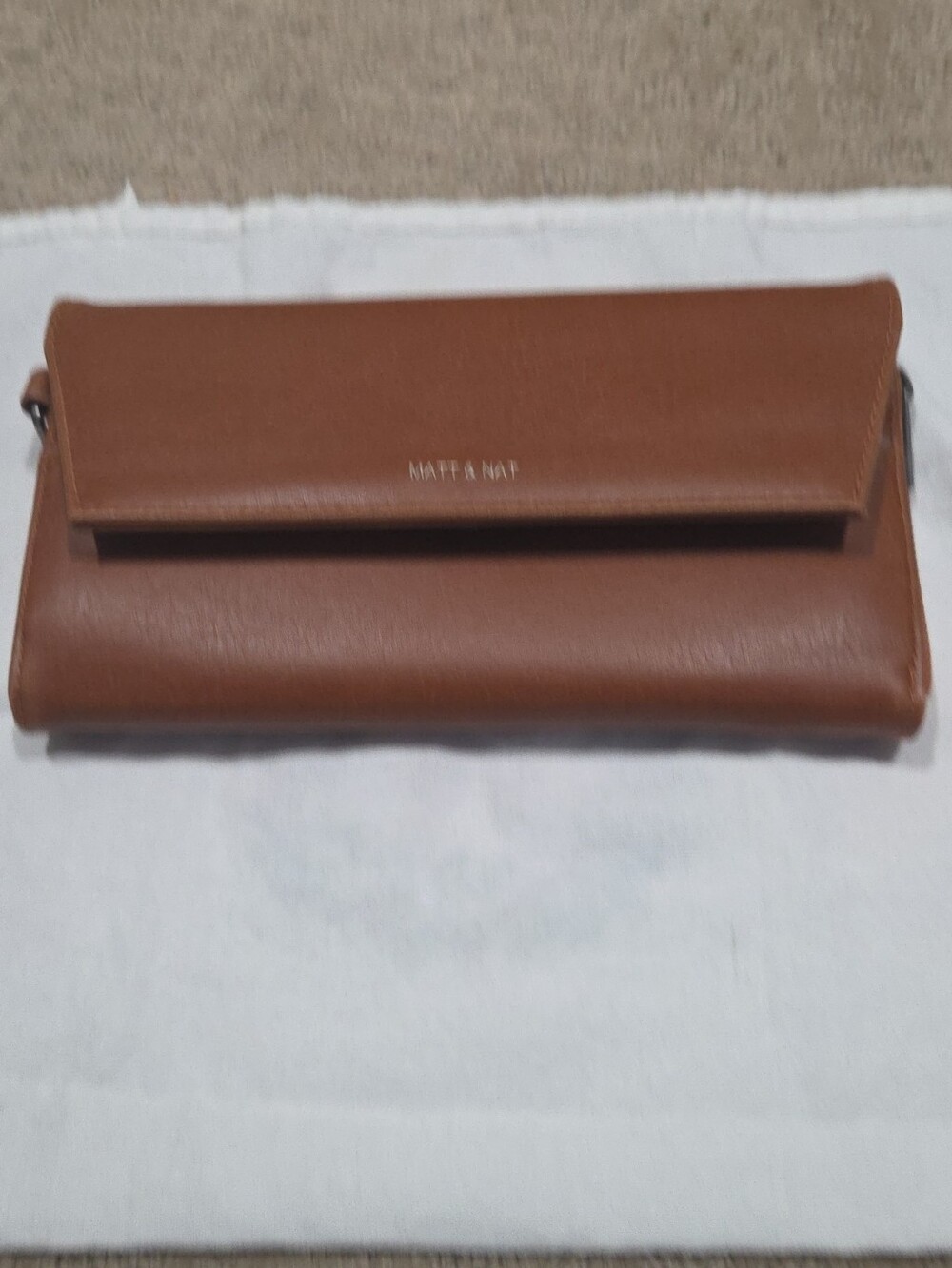 Matt & Nat Tan Vegan Leather Fold-Over Wristlet Wallet